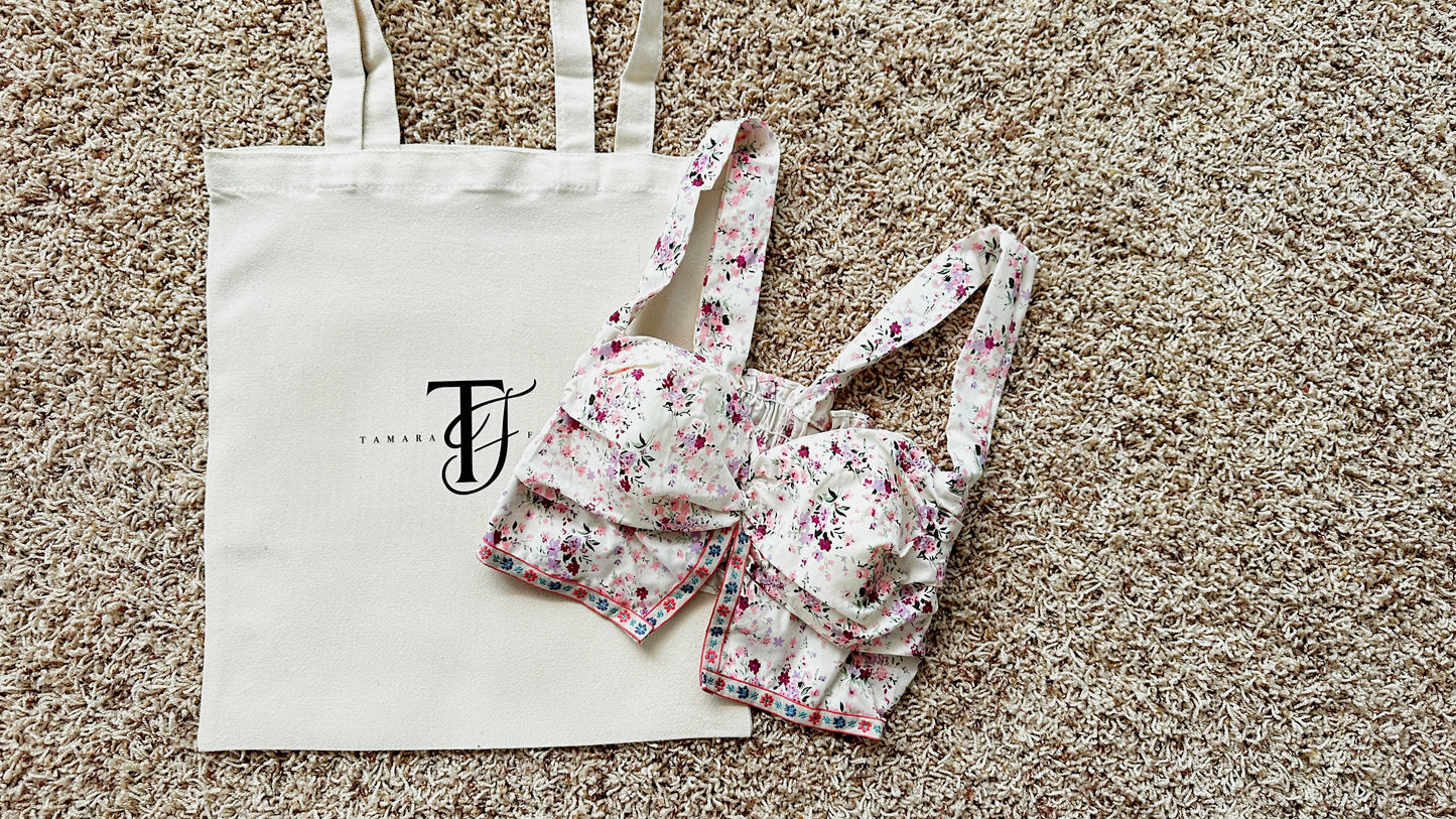 Crop top summer flowers